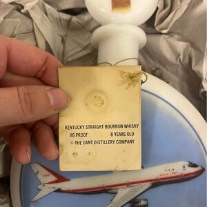 1969 Boeing 747 milk glass decanter